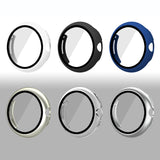 Frosted PC Frame Tempered Film Integrated Watch Protective Case, For Google Pixel Watch