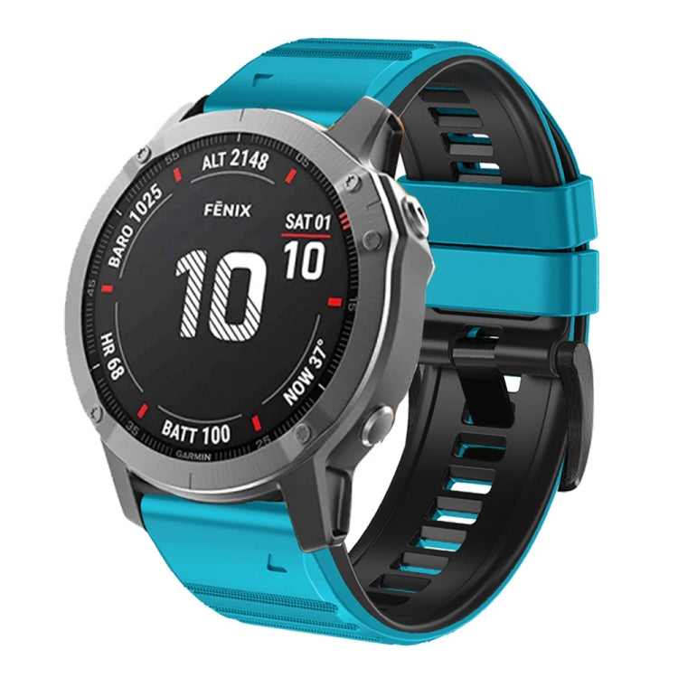 Two-Color Silicone Watch Band, For Garmin Fenix 7X / 6X / 5X 26mm