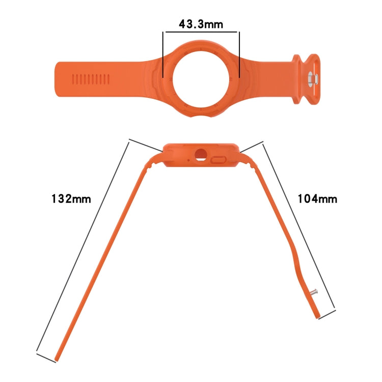 Leather Texture Silicone Integrated Watch Band, For Google Pixel Watch