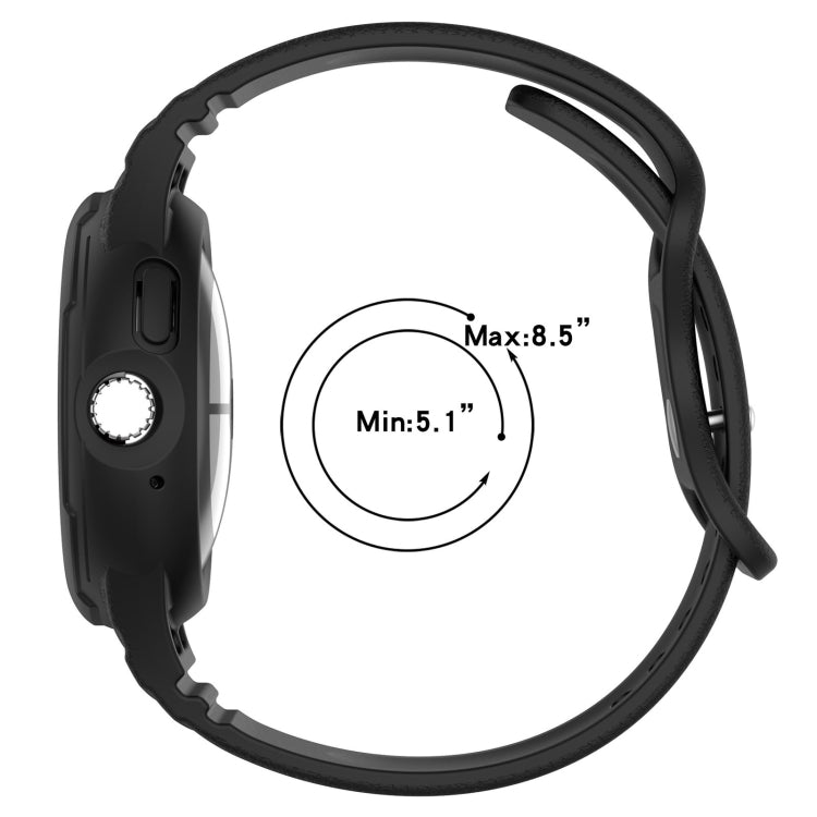 Leather Texture Silicone Integrated Watch Band, For Google Pixel Watch