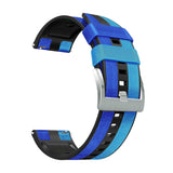22mm Universal Three-color Silicone Leather Watch Band