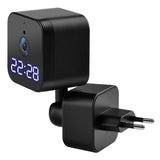 DP27 1080P Clock Plug Card WiFi Camera, Support Two-way Voice Intercom & Mobile Monitoring, US Plug, EU Plug EU Plug Black