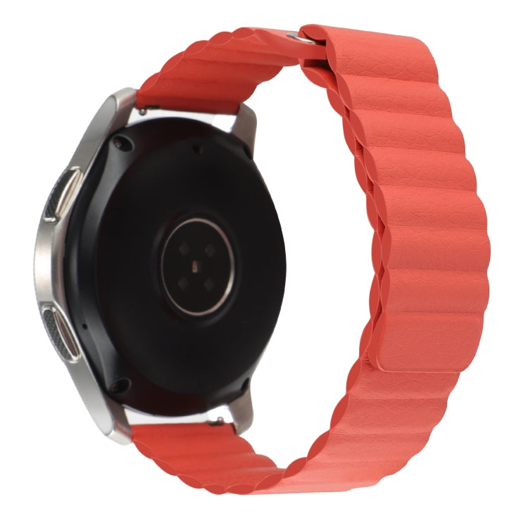 18mm Universal Magnetic Loop Leather Watch Band, For Garmin Forerunner 255S / Venu 2S