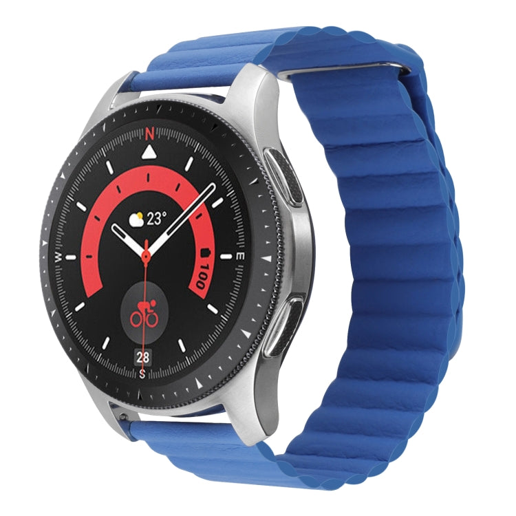 18mm Universal Magnetic Loop Leather Watch Band, For Garmin Forerunner 255S / Venu 2S