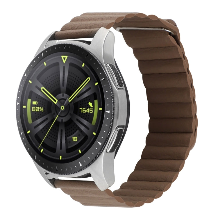 20mm Universal Magnetic Loop Leather Watch Band, For Amazfit GTS 4 / GTS 4 Mini / GTS 3