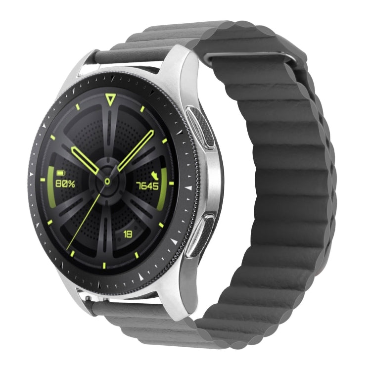 20mm Universal Magnetic Loop Leather Watch Band, For Amazfit GTS 4 / GTS 4 Mini / GTS 3