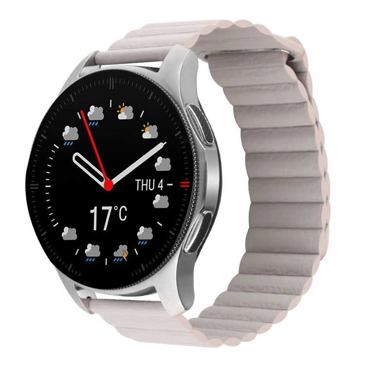 22mm Magnetic Loop Leather Watch Band, For Coros Apex 46mm/Apex Pro / Ticwatch Pro 3