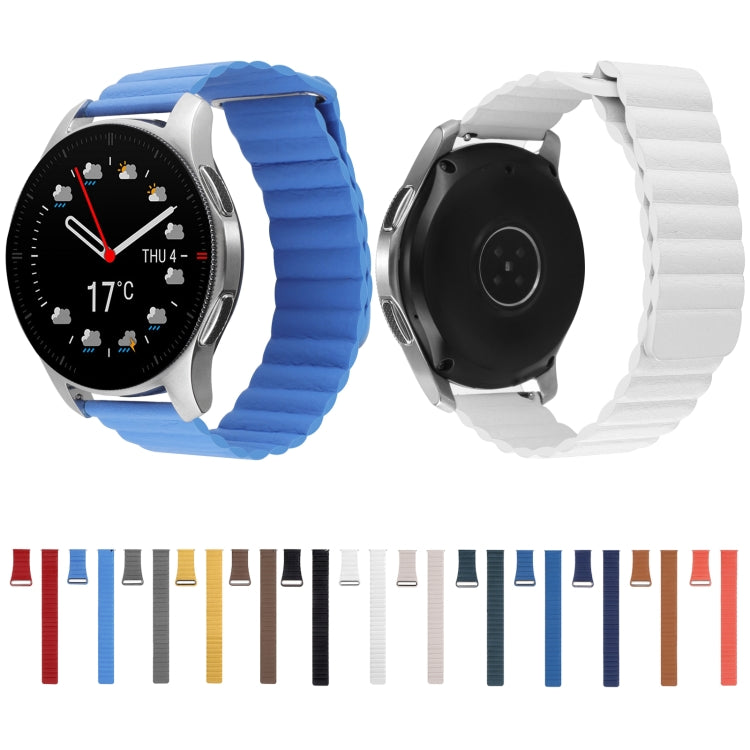 22mm Magnetic Loop Leather Watch Band, For Coros Apex 46mm/Apex Pro / Ticwatch Pro 3