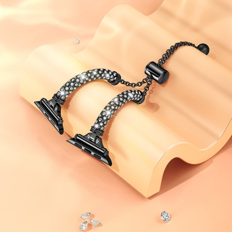 Full Diamond Metal Bracelet Watch Band, For Apple Watch Series 8&7 45mm / SE 2&6&SE&5&4 44mm, For Apple Watch Series 8&7 41mm / SE 2&6&SE&5&4 40mm