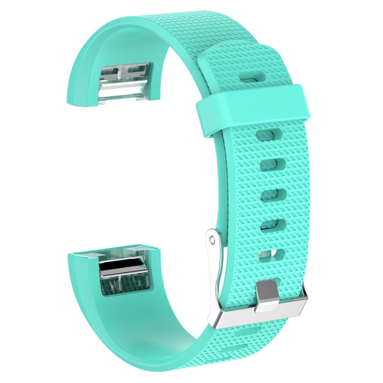 For Fitbit Charge 2 Common Texture Silicone Replacement Wrist Strap Watchband with Buckle, S, L