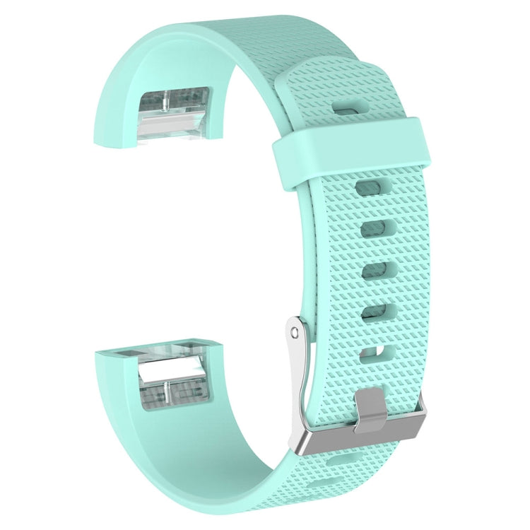 For Fitbit Charge 2 Common Texture Silicone Replacement Wrist Strap Watchband with Buckle, S, L