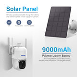 ESCAM G24 3MP WiFi Smart Night Vision Two-way Voice Intercom Solar Camera Support Full HD AI Recognition PIR Alarm, G24
