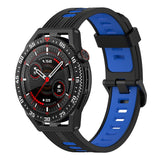 22mm Two-color Stripe Silicone Watch Band, For Huawei Watch GT 3 SE