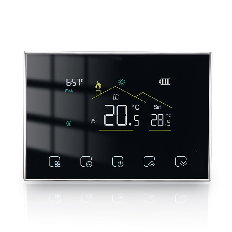 BHT-8000RF-VA- GBCW Wireless Smart LED Screen Thermostat With WiFi, Specification:Electric / Boiler Heating, Electric Heating, Electric Boiler Heating, Boiler Heating, Water Heating, Hydroelectric Heating, Water Boiler Heating Electric Boiler Heating