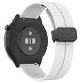 Magnetic Fold Clasp Black Buckle Silicone Watch Band, For Amazfit GTR Mini