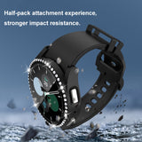 Single Row Diamond PC + Tempered Glass Watch Case, For Samsung Galaxy Watch5 44mm