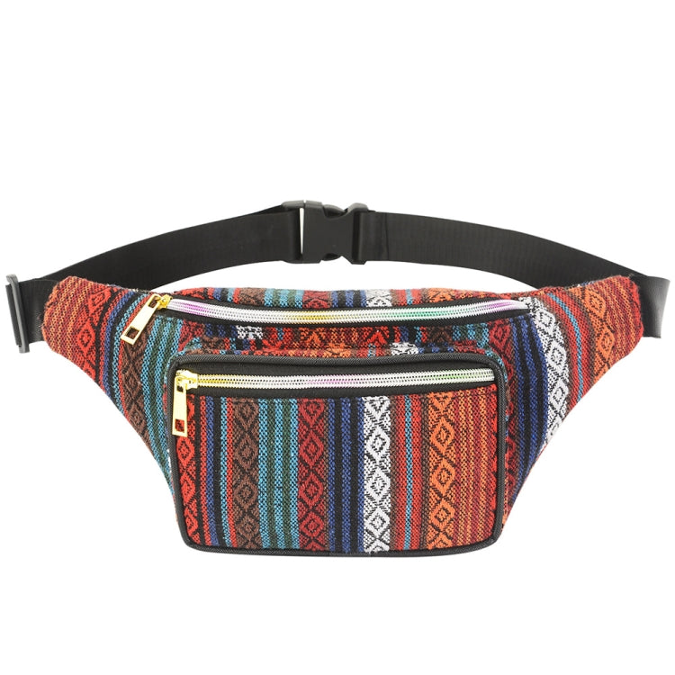 Outdoor Sports Bohemian Ethnic Style Fashion Waist Bag, 34x15cm