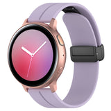 Universal Flat Head Groove Folding Black Buckle Silicone Watch Band, 20mm, 22mm