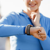 Double-row Hole Folding Black Buckle Two-color Silicone Watch Band, 20mm, 22mm