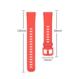 16mm Solid Color Silicone Replacement Watch Band, For Huawei Band 8