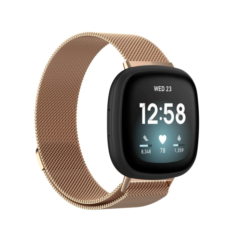 Milanese Magnetic Metal Weave Watchband, Small Size, For Fitbit Versa 4 / 3 (Small Size)