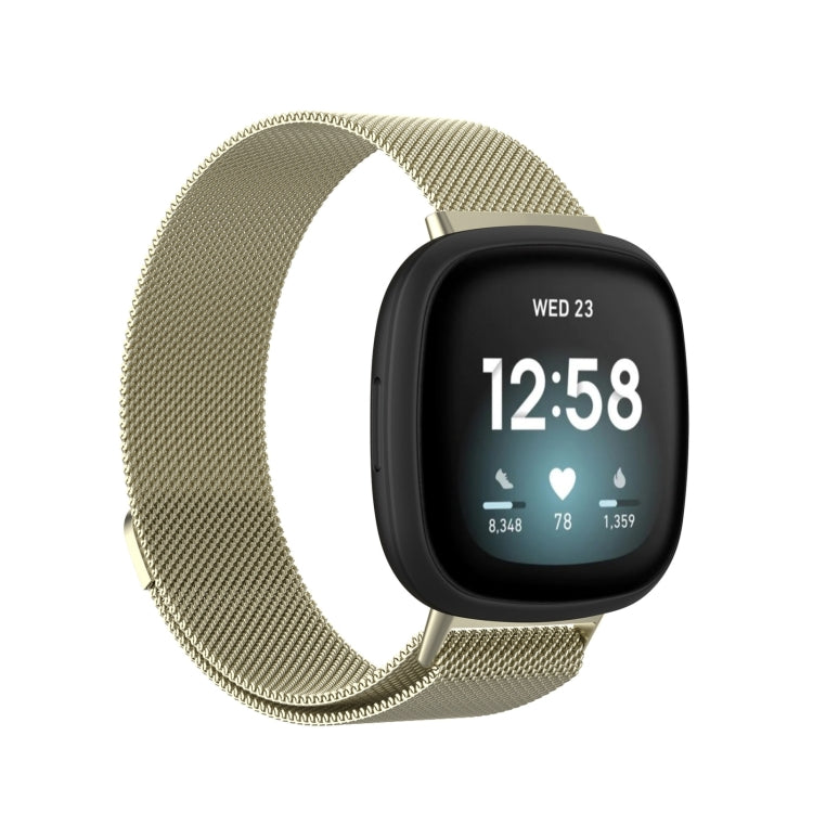 Milanese Magnetic Metal Weave Watchband, Small Size, For Fitbit Versa 4 / 3 (Small Size)