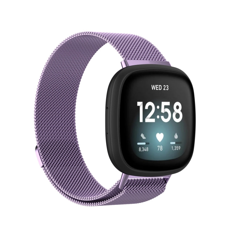 Milanese Magnetic Metal Weave Watchband, Small Size, For Fitbit Versa 4 / 3 (Small Size)