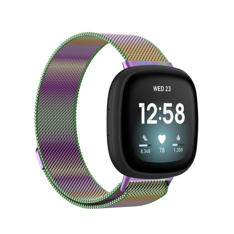 Milanese Magnetic Metal Weave Watchband, Small Size, For Fitbit Versa 4 / 3 (Small Size)
