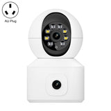 ESCAM QF010 2x2MP Dual Lens Dual Screen Surveillance WiFi Camera Support Two-way Voice & Motion Detection, QF010 QF010 AU Plug