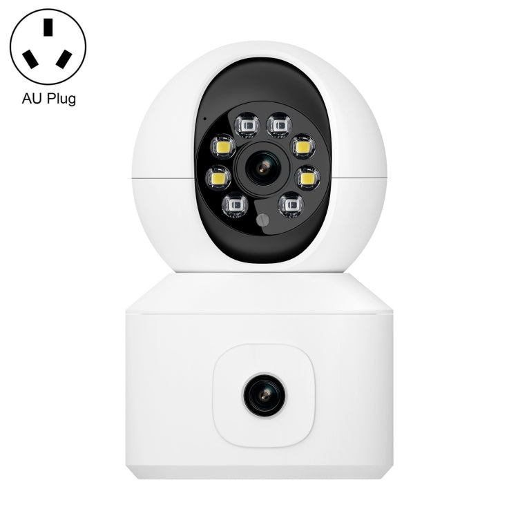 ESCAM QF010 2x2MP Dual Lens Dual Screen Surveillance WiFi Camera Support Two-way Voice & Motion Detection, QF010 QF010 AU Plug
