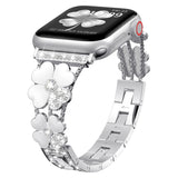Petal Metal Diamond Watch Band, For Apple Watch SE 2023 44mm, For Apple Watch Ultra 49mm, For Apple Watch 8 41mm, For Apple Watch 8 45mm, For Apple Watch 7 41mm, For Apple Watch 7 45mm, For Apple Watch SE 2023 40mm, For Apple Watch SE 2022 40mm        ...