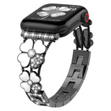 Petal Metal Diamond Watch Band, For Apple Watch 9 45mm, For Apple Watch 3 38mm, For Apple Watch 3 42mm, For Apple Watch 2 38mm, For Apple Watch 2 42 mm, For Apple Watch 38mm, For Apple Watch 42mm, For Apple Watch 9 41mm