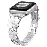 Petal Metal Diamond Watch Band, For Apple Watch SE 2023 44mm, For Apple Watch Ultra 49mm, For Apple Watch 8 41mm, For Apple Watch 8 45mm, For Apple Watch 7 41mm, For Apple Watch 7 45mm, For Apple Watch SE 2023 40mm, For Apple Watch SE 2022 40mm        ...