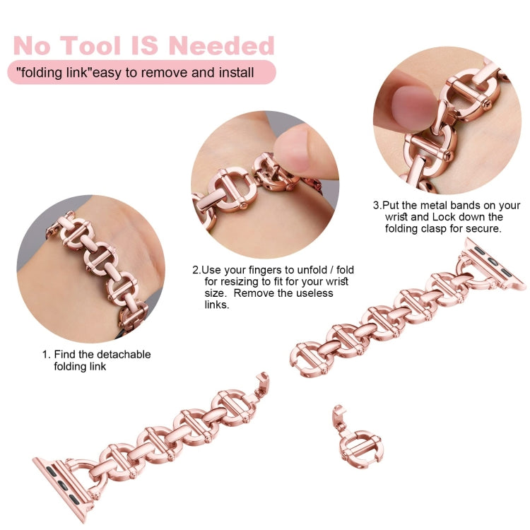 Ladder Buckle Metal Watch Band, For Apple Watch Ultra 49mm, For Apple Watch 8 41mm, For Apple Watch 8 45mm, For Apple Watch SE 2022 40mm, For Apple Watch SE 2022 44mm, For Apple Watch 7 41mm, For Apple Watch 7 45mm, For Apple Watch SE 40mm             ...