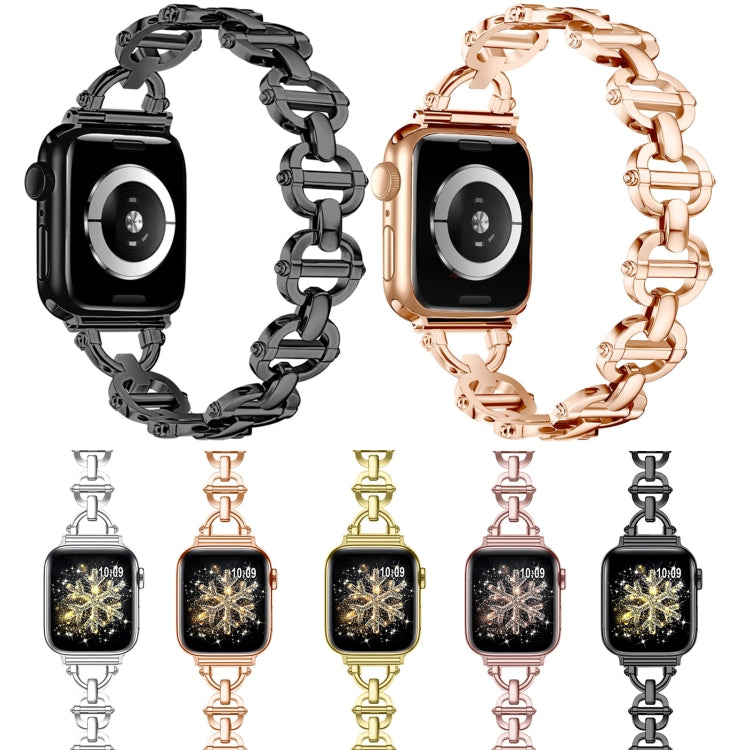 Ladder Buckle Metal Watch Band, For Apple Watch Ultra 49mm, For Apple Watch 8 41mm, For Apple Watch 8 45mm, For Apple Watch SE 2022 40mm, For Apple Watch SE 2022 44mm, For Apple Watch 7 41mm, For Apple Watch 7 45mm, For Apple Watch SE 40mm             ...