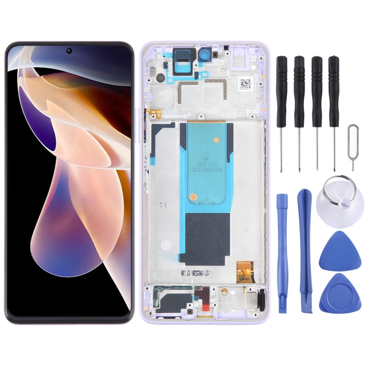 LCD Screen Digitizer Full Assembly with Frame, For Xiaomi 11i 5G 2022, For Xiaomi 11i HyperCharge 5G, For Xiaomi Redmi Note 11 Pro+ 5G
