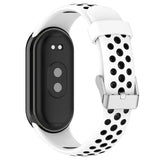 Two-color Steel Plug Silicone Watch Band, For Xiaomi Mi Band 8