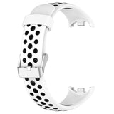 Two-color Steel Plug Silicone Watch Band, For Xiaomi Mi Band 8