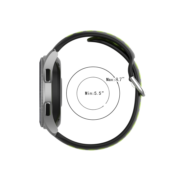 Universal Sports Two-tone Silicone Replacement Wrist Strap, For Samsung Galaxy Watch 46mm / Gear S3, For Huawei Watch GT2 / Honor Magic Watch 2 46mm