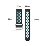Universal Sports Two-tone Silicone Replacement Wrist Strap, For Samsung Galaxy Watch 46mm / Gear S3, For Huawei Watch GT2 / Honor Magic Watch 2 46mm
