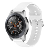 22mm Universal Silver Buckle Silicone Replacement Wrist Strap, L, S