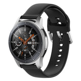 22mm Universal Silver Buckle Silicone Replacement Wrist Strap, L, S