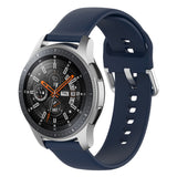 22mm Universal Silver Buckle Silicone Replacement Wrist Strap, L, S