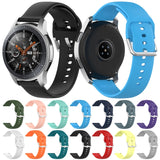 22mm Universal Silver Buckle Silicone Replacement Wrist Strap, L, S