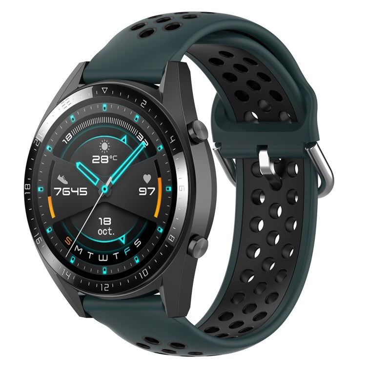 22mm Universal Sports Two Colors Silicone Replacement Strap Watchband