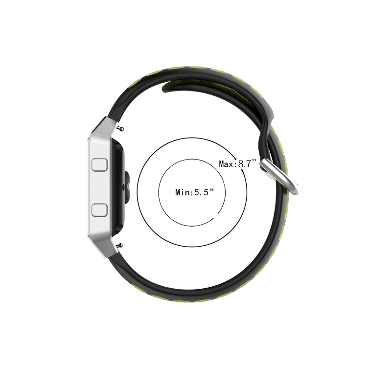 For Fitbit Versa 2 / Versa / Versa Lite / Blaze 23mm Sports Two Colors Silicone Replacement Strap Watchband