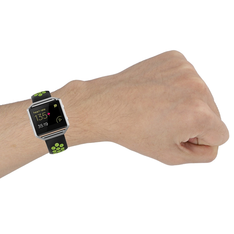 For Fitbit Versa 2 / Versa / Versa Lite / Blaze 23mm Sports Two Colors Silicone Replacement Strap Watchband