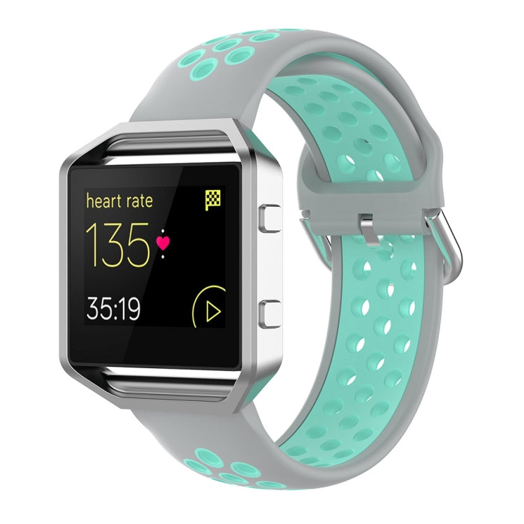 For Fitbit Versa 2 / Versa / Versa Lite / Blaze 23mm Sports Two Colors Silicone Replacement Strap Watchband