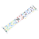 Rainbow Raindrops Silicone Watch Band, For Apple Watch Ultra 49mm, For Apple Watch SE 2023 44mm, For Apple Watch 8 41mm, For Apple Watch SE 2023 40mm