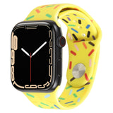 Rainbow Raindrops Silicone Watch Band, For Apple Watch 5 44mm, For Apple Watch 5 40mm, For Apple Watch 4 44mm, For Apple Watch 4 40mm